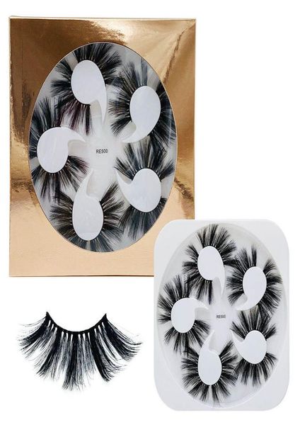 

5 pairs 25mm27mm soft fluffy 3d mink false eyelashes dramatic long wispies lash extension natural volume beauty handmade eye make6038365