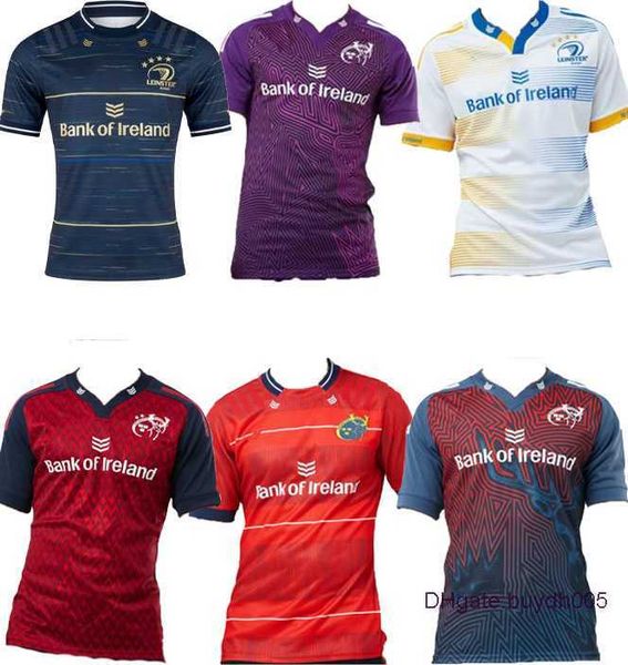 

2023 men's rugby jersey fans t shirts s-5xl leinster munster home away european alternate ireland irish club shirt srwm, White;black