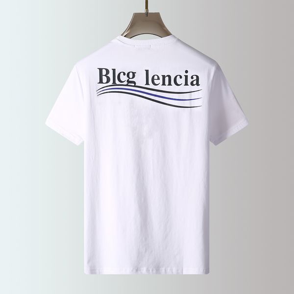 

blcg lencia 2023 summer new 100% cotton fabric t-shirt men print color mens designer t shirt paris fashion tshirts 22444, White;black