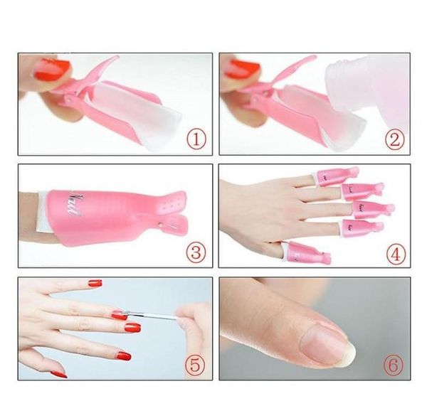 

10pcsset plastic nail art soak off cap clip uv gel polish remover wrap tool nonslip nail cover plastic nail art soak off cap cli7065921