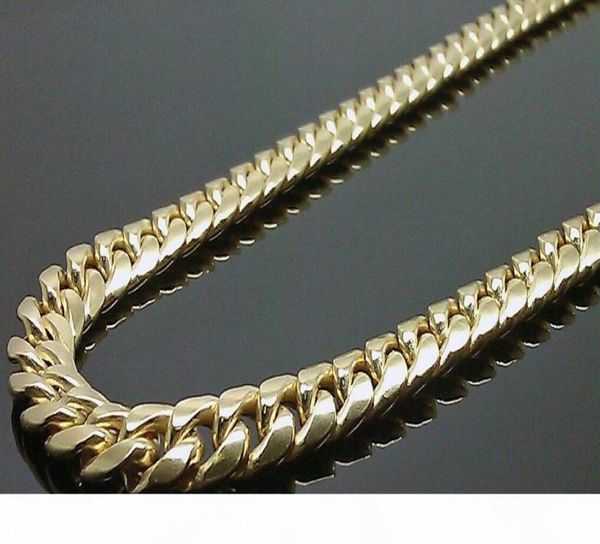 

real 10k yellow gold miami cuban link chain 8mm 24 inch0122371876, Silver