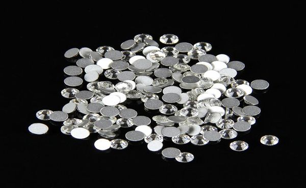 

clear color ss16 flat back non fix rhinestones for nails018708928, Silver;gold