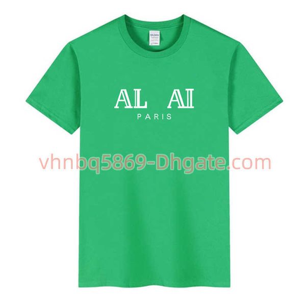 

5a tees t shirt summer fashion mens womens designers t shirts long luxurys letter cotton tshirts clothing short sleeve clothes 0vhk, Blue