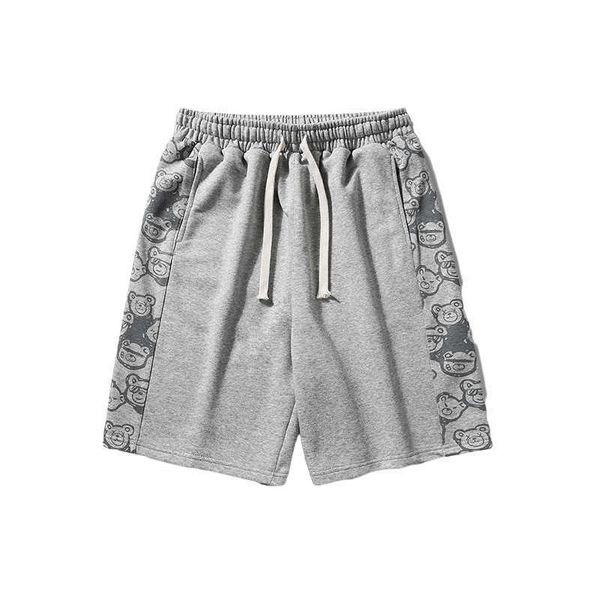 

nasa co branded casual shorts summer american quarter mid pants fashion brand versatile straight1, White;black