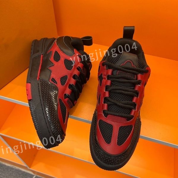 

2023 new luxurys men's trainers designer man's casual shoes quality men lace-up sneakers outdoor runing sport shoe fashion mens ba, Black