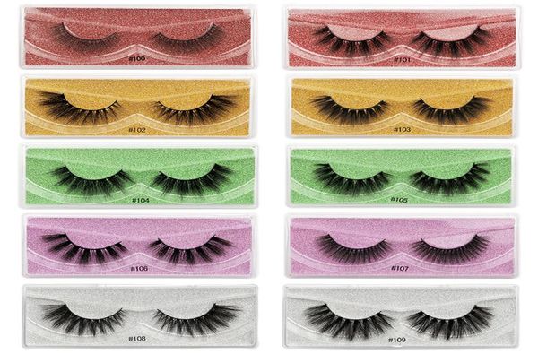 

false eyelashes fiber imitation mink hair lashes 1 pair natural 3d curling single pairpacking burgundy yellow green purple si1399694