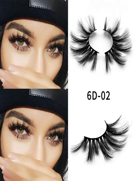 

new popular 25mm lashes handmade 6d mink lashes false eyelashes reusable natural fake 3d mink eyelashes extension soft faux mink l2400971