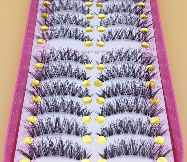 

xh8 makeup false eyelashes eyelash 1 box 10 pairs of false eyelashes naturally thick stage cross false eyelashes smoky makeup2775580