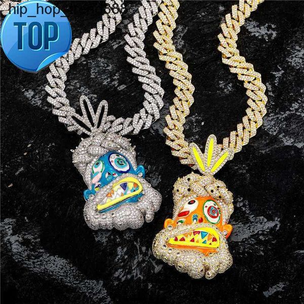 

925 silver pendant personality fashion exaggerated silver vvs moissanite necklace men ladies hip hop street rap jewelry