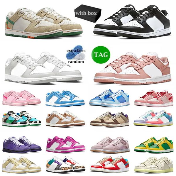 

with box designers shoes low panda rose whisper triple pink men women running shoes unc jarritos lows setsubun medium olive fuchsia mens cas, Black;pink