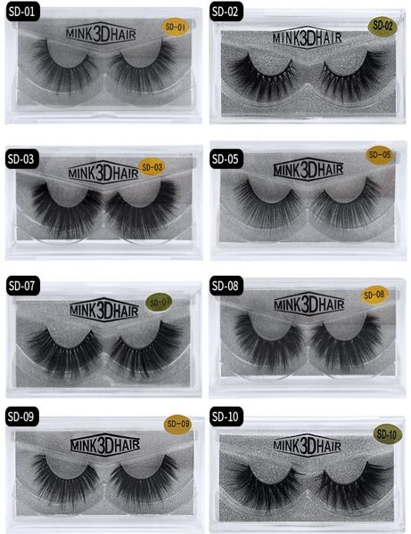 

1pairlot eyelashes 3d mink eyelashes long lasting false eyelashes reusable 3d mink lashes lash extension make up fake eye lashes9805787