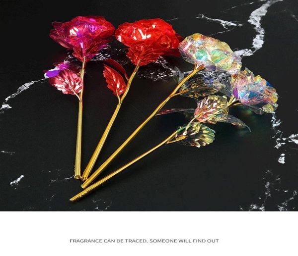 

christmas gift 24k design gold foil plated colorful rose creative can permanently save the for valentine039s day9862371