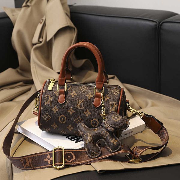 

old flower boston pillow bag new versatile handbag fashion printed one shoulder crossbody bag