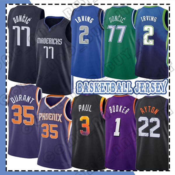 

luka dirk doncic nowitzki kristaps 6 porzingis basketball jersey devin 1 booker lamelo 2 ball jayson 0 tatum giannis 34 antetokounmpo 12 ja, Black;red