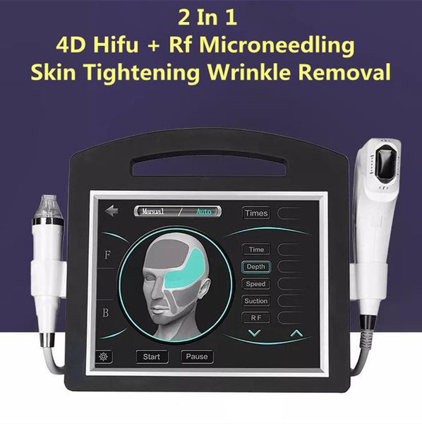 

2 In 1 RF Microneedling 4D HIFU Machine Fractional Microneedle Scar Stretch Mark Treatment Acne Removal Skin Rejuvenation Facial Lifting Body Slimming Equipment