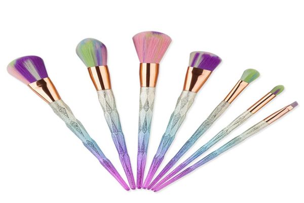 

diamond makeup brush set professional blush powder eyebrow eyeshadow lip blending make up brush cosmetic tool 7pcsset rra13016006544
