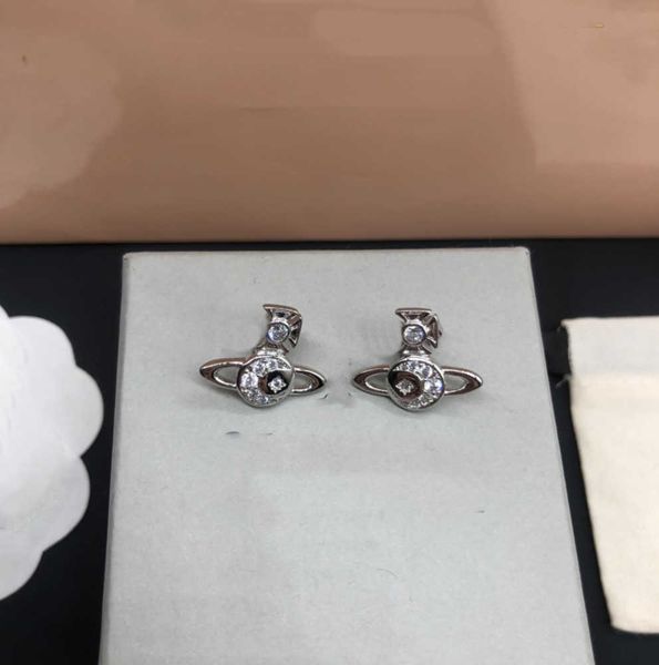 

stud designer earrings vivian luxury women fashion jewelry earing metal pearl earring cjeweler westwood woman tidal flow design 64ess, Golden;silver