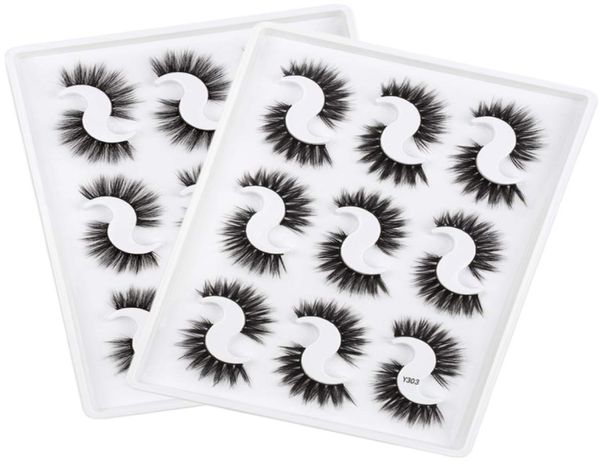

3d mink lashes boxes eyelash packaging 9 pairs natural makeup eyelashes5936754