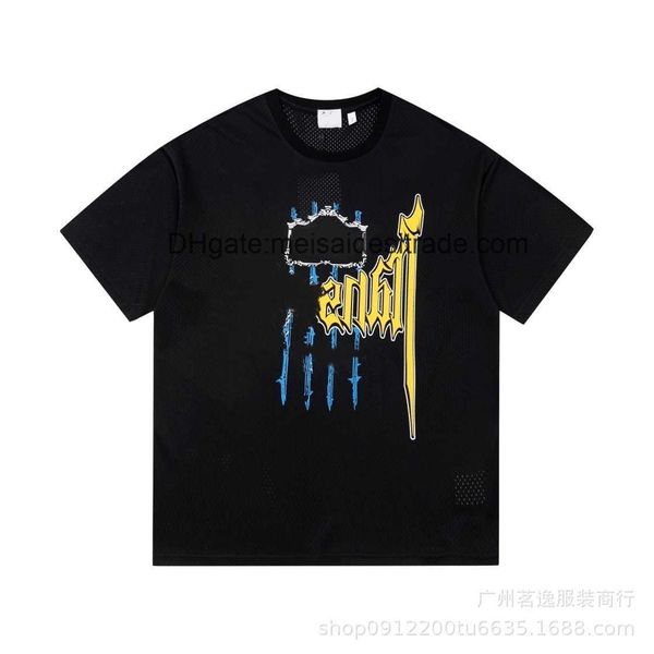 

aaaaa designer luxury t-shirt bur brand correct bu home grid printed short sleeve t-shirt high street casual versatile couple fashion, White;black