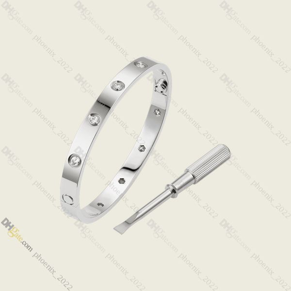 

designer bracelet classic love screw bracelet titanium steel bracelets gold-plated never fading non-allergic; silver bracelet 10 diamond sto, Black