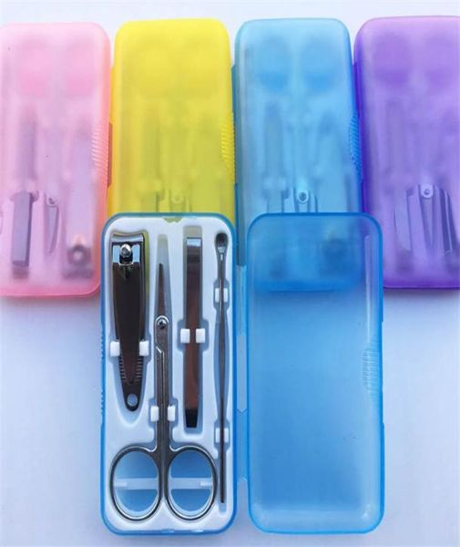 

4pcsset nails clipper kit manicure set clippers trimmers pedicure scissor random color nail tools sets kits manicure tool wxy0215531120