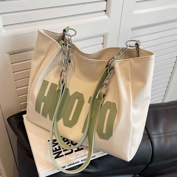 

summer large capacity bag for women new fashion shoulder bag for students commuting to school tote bag