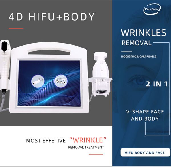 

portable 2 in 1 hifu liposonix machine face lift weight loss body slimming wrinkle removal with 5 cartridges for face and body