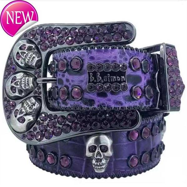 

2022 designer bb belt simon belts for men women shiny diamond belt black on black blue white multicolour347j55, Silver