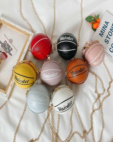 

basketball designer kids handbags children mini princess purses large capacity cute crossbody coin bags christmas gifts5355648, Black