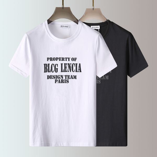 

blcg lencia 2023 summer new 100% cotton fabric t-shirt men print color mens designer t shirt paris fashion tshirts 22441, White;black
