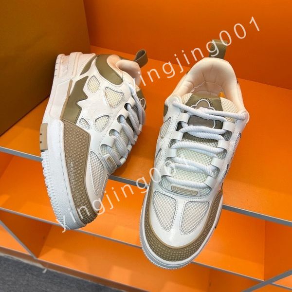 

2023 new luxury platform designer boots low casual shoes sneakers women mens fashion party flat leather vintage trainers, Black