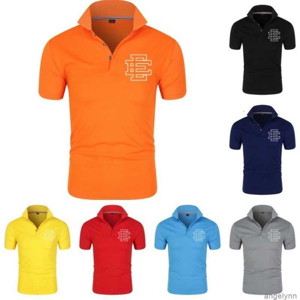 

mens ee shirts designer eric emanuel polos t-shirts fitness t shirt summer casual short sleeved letter pattern street fashion lapel g7hf, White;black