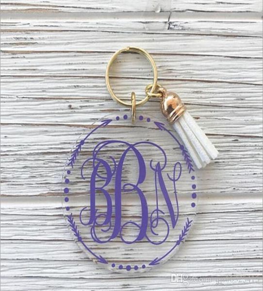 

4cm blank disc with 3cm suede tassel vinyl keyring lowest multi color available gold silver monogrammed clear acrylic disc tassel 3064052, Slivery;golden