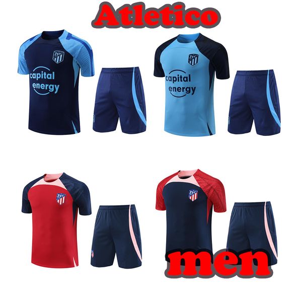 

22 23 24 atletico sportswear soccer shirt atletico training shirt 2023 2024 short sleeve suit sportswear men t shirt s-2xl, Black