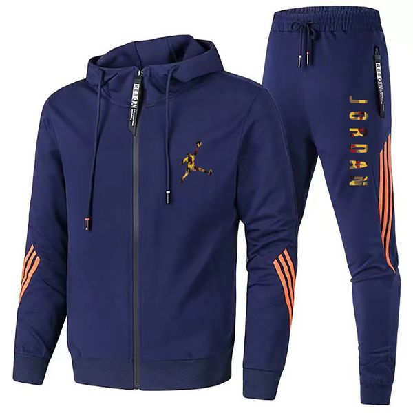 

men's tracksuits basketball football rugby two-piece with women's long sleeve hoodie jacket trousers spring spring -4xl, Gray