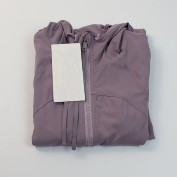 

define hooded jacket women fitness long sleeve crop zipper gym coat workout jogger shirts ladies sportswear lu-777 lululoemon