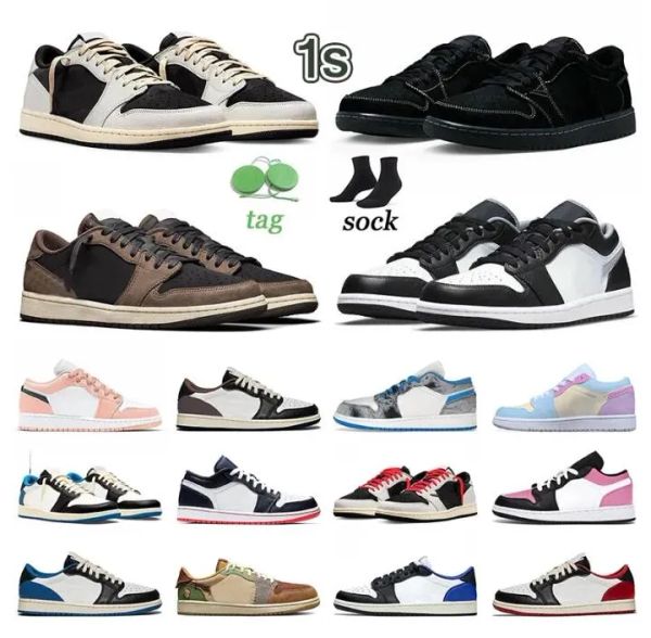 

fashion new jumpman 1 low mens basketball shoes for ts x 1s sail black phantom og olive reverse mocha fragment sneakers lows dunks panda unc