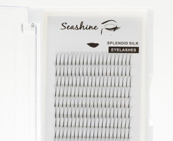 

seashine 3d long stem cd curl thickness 007010mm volume premade fans natural false mink eyelashes professional makeup eyelash 9943064