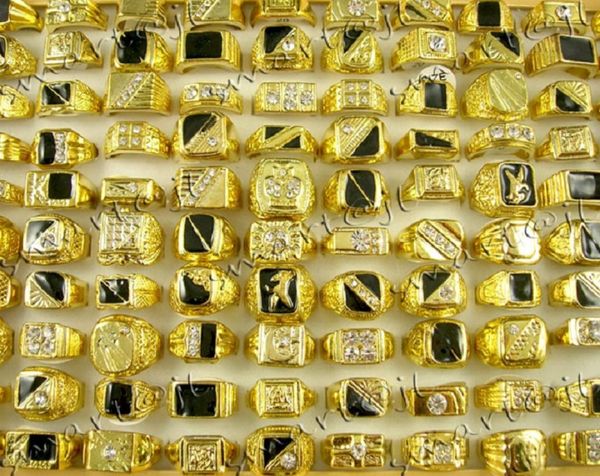 

whole fashion jewellery ring mixed lots 28pcslot cz charm crystal rhinestone gold plated mens charm rings3502512, Golden;silver