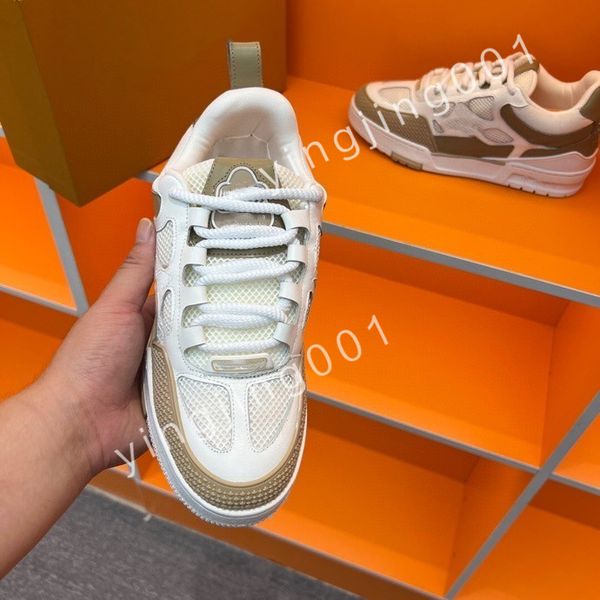 

2023 luxury platform designer boots low casual shoes sneakers women mens fashion party flat leather vintage trainers, Black