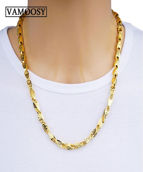 

real necklaces for men melon seed design 100 24k gold hollow curb link chains necklace fine jewelry collier 4165167, Silver
