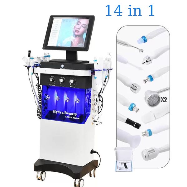 

new 14 in 1 multi-functional beauty equipment hydrodermabrasion face deep cleansing hydrafacial machine water aqua facial hydra dermabrasion