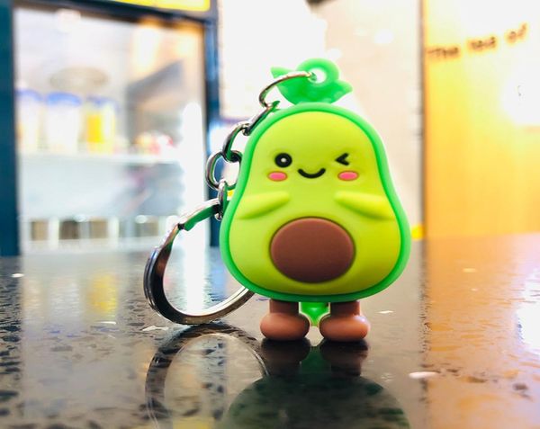 

new fashion avocado pop gift for women tas hanger figure charms keychain jewelry porte clefqbto3283347, Slivery;golden