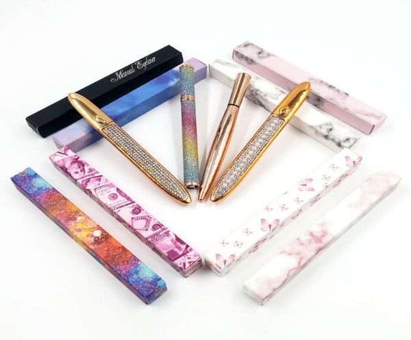 

marble pattern glittered soft rectangular box for selfadhesive waterproof eyeliner pen eyebrow brush case eyeliner pen bag3817543