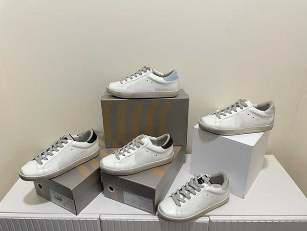 

metallic classic shoe goldens gooseitys casual shoes super do-old dirty star snake sneakers skin heel suede cream sole women man white, Black