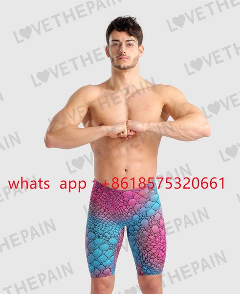 

men's swimwear 2023 summer mens swimwear training swim shorts beach tight trunks swimming pants swimsuits jammer contest sports surf sh