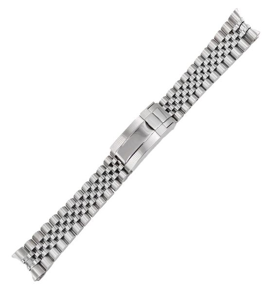 

20mm 316l solid stainless steel replacement wrist watch band watchband strap bracelet jubilee with oyster clasp for master ii3502168, Bronze;slivery