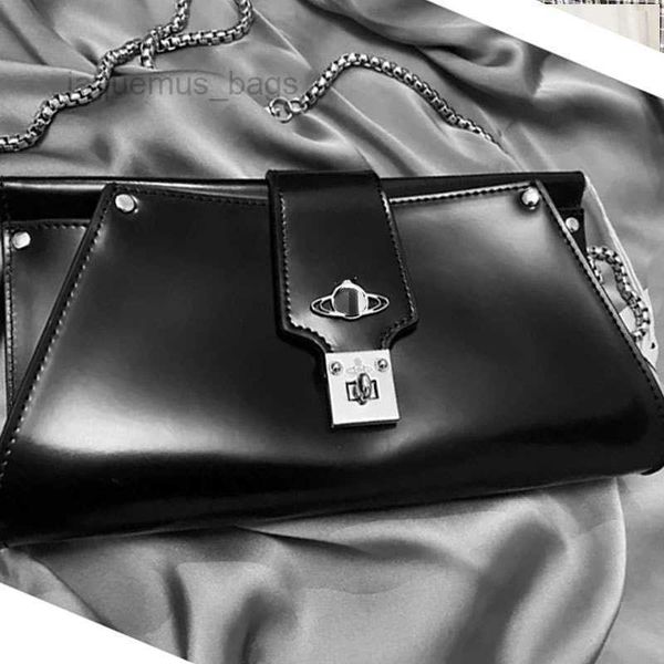 

fashion designer bags vivi black shoulder bag vintage punk style chain bag mini square diagonal handbag selling shiny leather women vivienoo