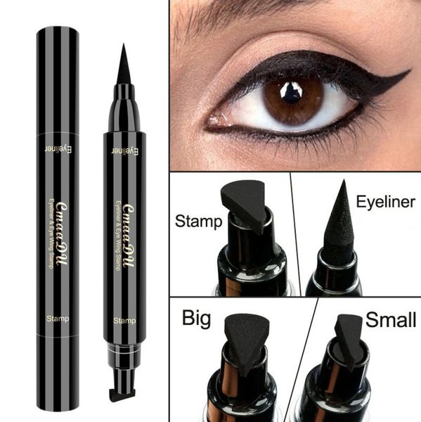 

cmaadu double winged eyeliner for beginners angle brush eyeliners pen makeup stamp eye liner big and small easy to wear black eyes5509944