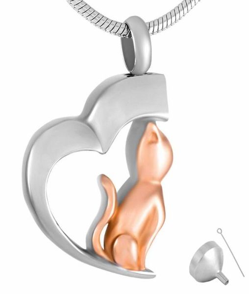 

pendant necklaces 8132 stainless steel cremation jewelry pet urn necklace with 20039039 snack chain4272883, Silver